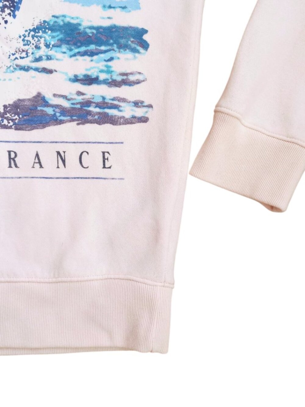 Hollister Saint Tropez France Marlin Crewneck Sweatshirt - Size L, Cream / Pink - Picture 4 of 7